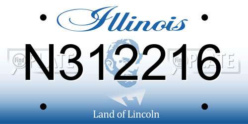 N312216 Illinois License Plate