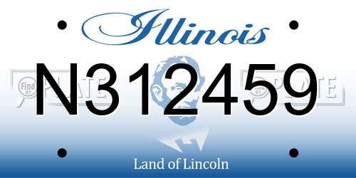 N312459 Illinois License Plate