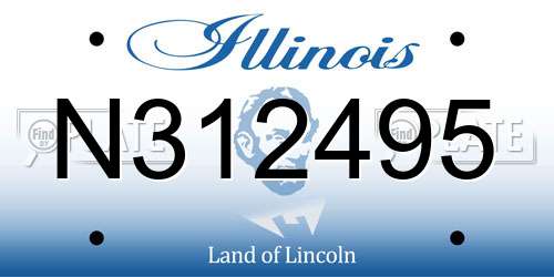 N312495 Illinois License Plate