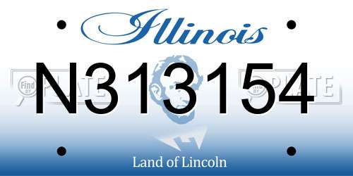 N313154 Illinois License Plate