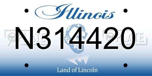 N314420 Illinois License Plate