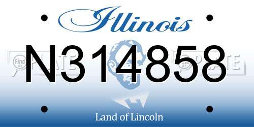 N314858 Illinois License Plate