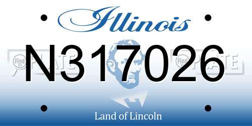N317026 Illinois License Plate