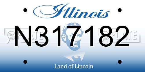 N317182 Illinois License Plate