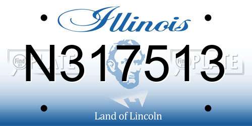 N317513 Illinois License Plate