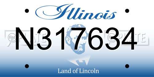 N317634 Illinois License Plate