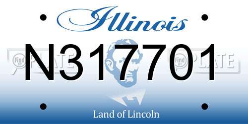 N317701 Illinois License Plate