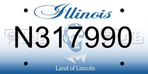 N317990 Illinois License Plate