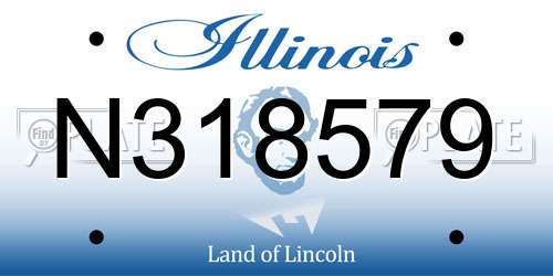 N318579 Illinois License Plate