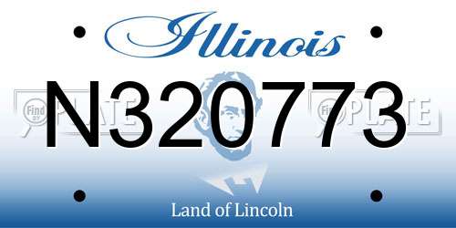 N320773 Illinois License Plate