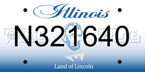 N321640 Illinois License Plate