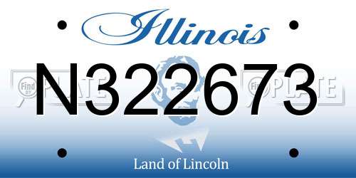 N322673 Illinois License Plate