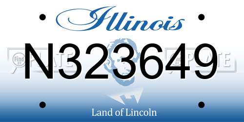 N323649 Illinois License Plate