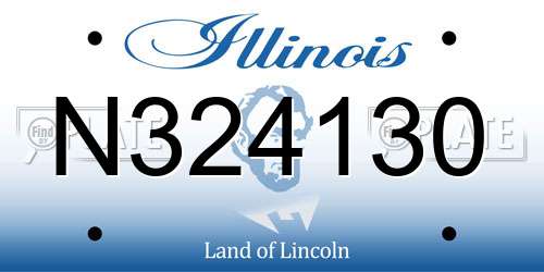 N324130 Illinois License Plate