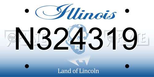 N324319 Illinois License Plate