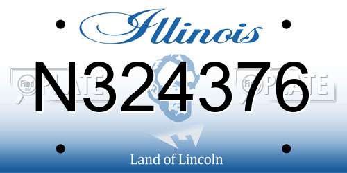 N324376 Illinois License Plate