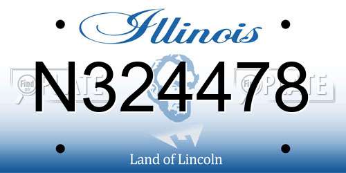 N324478 Illinois License Plate