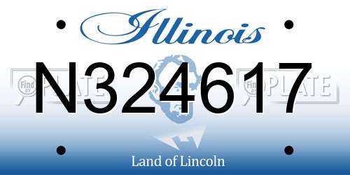 N324617 Illinois License Plate
