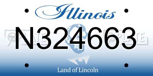 N324663 Illinois License Plate