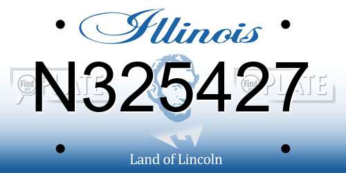 N325427 Illinois License Plate