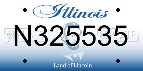 N325535 Illinois License Plate
