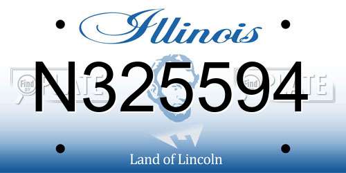 N325594 Illinois License Plate