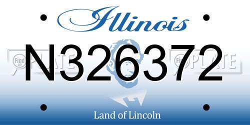 N326372 Illinois License Plate
