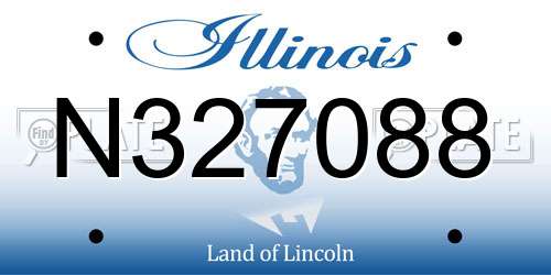 N327088 Illinois License Plate