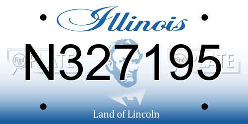 N327195 Illinois License Plate