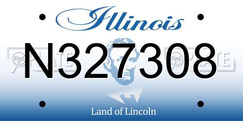 N327308 Illinois License Plate