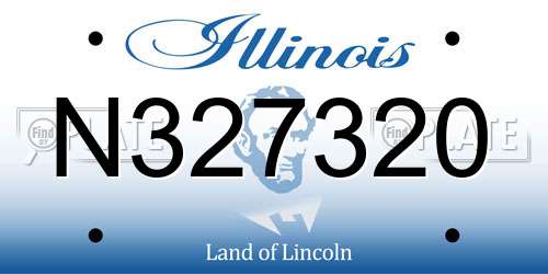 N327320 Illinois License Plate