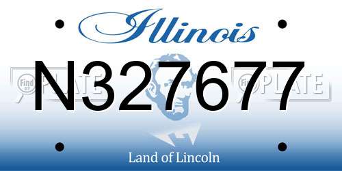 N327677 Illinois License Plate