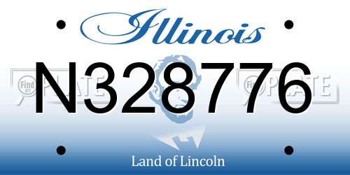 N328776 Illinois License Plate
