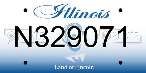 N329071 Illinois License Plate
