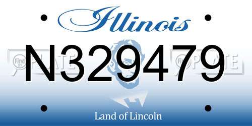 N329479 Illinois License Plate