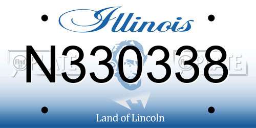 N330338 Illinois License Plate