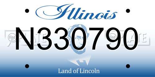 N330790 Illinois License Plate
