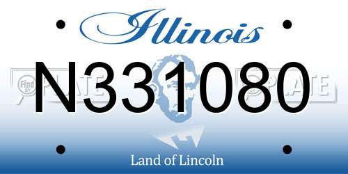 N331080 Illinois License Plate