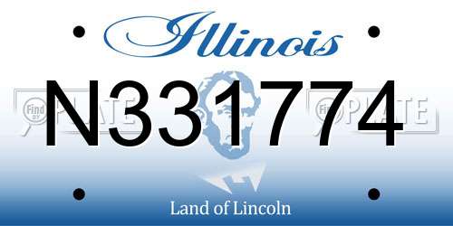 N331774 Illinois License Plate