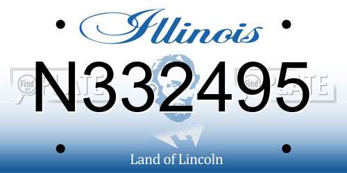 N332495 Illinois License Plate