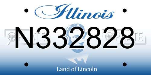 N332828 Illinois License Plate