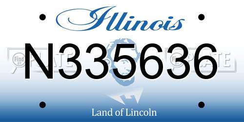 N335636 Illinois License Plate