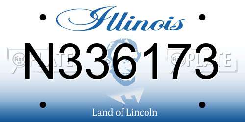 N336173 Illinois License Plate