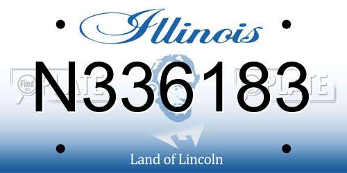 N336183 Illinois License Plate
