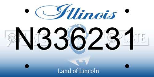 N336231 Illinois License Plate