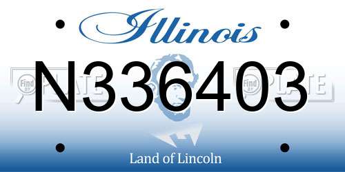 N336403 Illinois License Plate