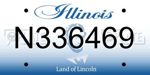 N336469 Illinois License Plate