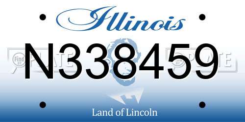 N338459 Illinois License Plate