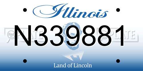 N339881 Illinois License Plate