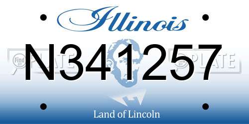 N341257 Illinois License Plate
